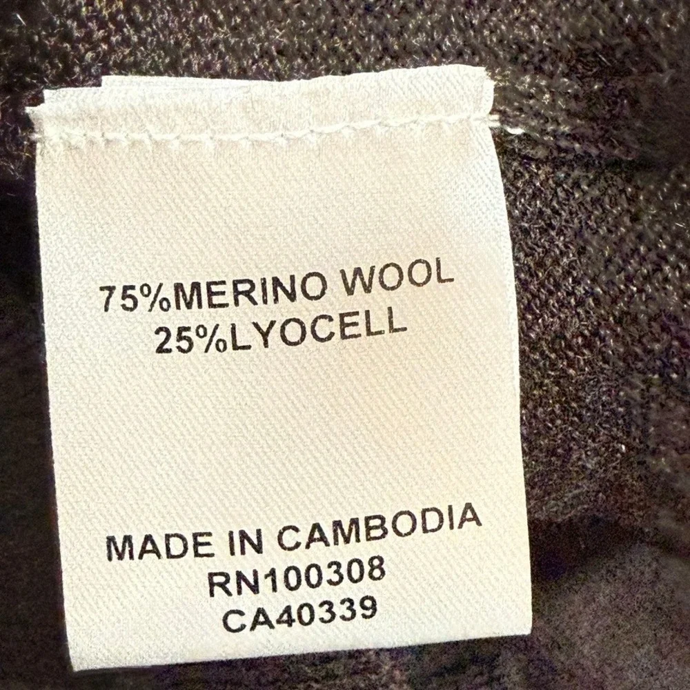 Peter Millar Mens‎ Autumn Crest Brown Merino Wool Lyocell Quarter Zip Sweater L